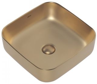 Раковина ABBER Rechteck AC2211MMG 39см золото матовое